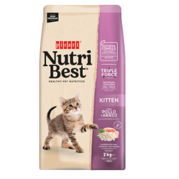 Kaķu barība Nutribest kaķēniem ar cāli un rīsiem 8kg